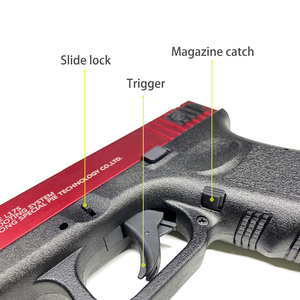 Entrenador láser <span class=keywords><strong>de</strong></span> acero estilo G17, accesorio educativo <span class=keywords><strong>de</strong></span> tiro escolar al aire libre para práctica <span class=keywords><strong>de</strong></span> fuego seco - Product Image 3