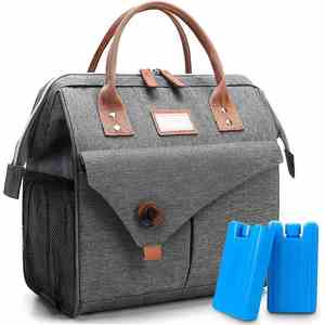 Sac isotherme à grande capacité pour le déjeuner, pour femmes et hommes, sac isotherme pour repas au travail, sac isotherme portable et imperméable pour le déjeuner - Product Image 2