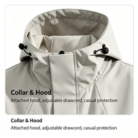 Blouson Bomber Unisexe Personnalisé Imperméable Coupe-Vent à Capuche Col en V Fermeture Éclair Noir Hiver Streetwear Lettre Brodé Finie