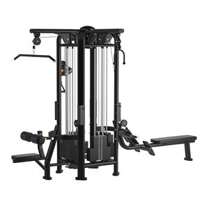 Équipement de fitness de gymnastique intérieure commerciale Machine à <span class=keywords><strong>double</strong></span> <span class=keywords><strong>poulie</strong></span> à 4 stations pour la <span class=keywords><strong>musculation</strong></span> de l'entraînement des jambes des bras de poitrine - Product Image 2