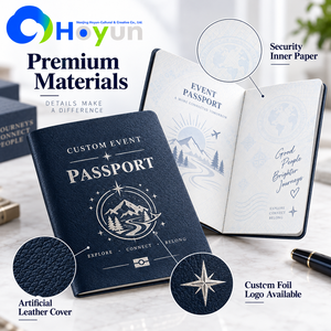 Libretto Passaporto Personalizzato su Misura con Materiali in PU e Carta, Informazioni Personali e <span class=keywords><strong>Foto</strong></span> d'Identità - Product Image 2