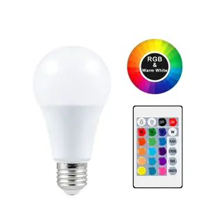 A60 5W led bulb with remote control color changing white /RGB