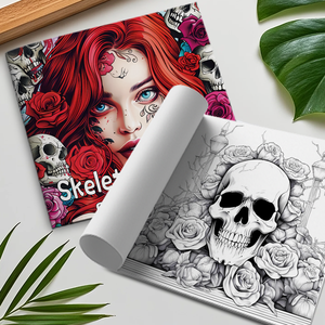 <span class=keywords><strong>Livre</strong></span> de coloriage pour adultes sur le thème de la beauté des squelettes avec des illustrations époustouflantes Plongez dans la relaxation avec ce <span class=keywords><strong>livre</strong></span> de coloriage - Product Image 1