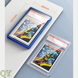 QY Magnetic Stackable Aluminum Frame Graded Card Case UV Resistant Scratch Proof <b>Glass</b> <b>Protector</b> for Cards - Product Image 6