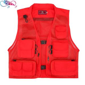 15 لونًا مخصصًا قماش كاجوال فضفاض للرجال في الهواء الطلق الصيد متعدد الجيوب تخزين الحياة سترة تكتيكية صدرية الرجال صدرية - Product Image 4