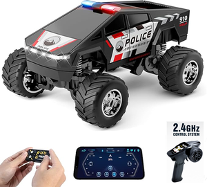 App-Steuerung Mini-Fernbedienung 1/64 Alloy Case RC Cars 2,4 GHz Wireless Police Toy Truck Geschwindigkeit/Lenkung Einstellbar für Alter 2-4 - Product Image 1