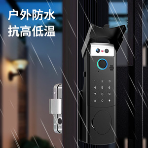 <b>Smart</b> Door <b>Lock</b> Fingerprint Waterproof Password Outdoor Security Door <b>Lock</b> Stainless Steel DC Power Unlock Method - Product Image 1