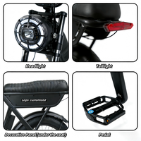 Vélo électrique tout-terrain à pneus larges, cadre en acier, 500W, écran LCD 20 pouces, batterie lithium 48V, suspension avant, modèle 7 - Vente chaude