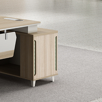 Bureau de direction moderne en forme de L, panneau MDF écologique norme nationale E1, résistant à l'eau, armoire de rangement modulaire