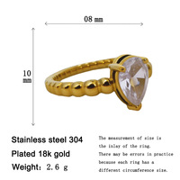 2025 ensemble de bagues de mode à la mode 5 pièces en acier inoxydable plaqué or à la mode léopard Bijuteria Inoxidavel Em Ao 2025 anneaux de Zircon cubique