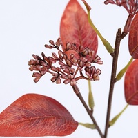 Bunga Sutra Buatan Daun Eucalyptus Cabang Silver Dollar Pendek Buket Tanaman Hijau Tahan Lama Populer Dekorasi Pernikahan