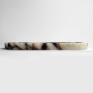 Bandeja Ovalada de Mármol para Baño de Hotel Moderno, Color <span class=keywords><strong>Viola</strong></span>, para Perfume, Diseño Duradero para Villa y Apartamento - Product Image 3