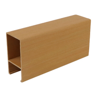 Panel de Techo Interior con Diseño de Rejilla, Panel de Techo Hueco de PVC con Textura de Madera, Panel de Techo Interior Imitación Madera