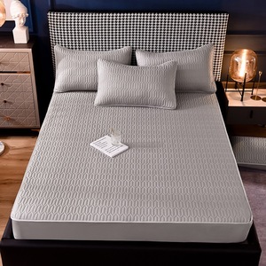 Ensemble <span class=keywords><strong>de</strong></span> literie <span class=keywords><strong>de</strong></span> luxe pour la maison, <span class=keywords><strong>housse</strong></span> <span class=keywords><strong>de</strong></span> lit imperméable, <span class=keywords><strong>housse</strong></span> <span class=keywords><strong>de</strong></span> <span class=keywords><strong>matelas</strong></span> imprimée douce <span class=keywords><strong>de</strong></span> couleur unie avec fonction antidérapante - Product Image 5