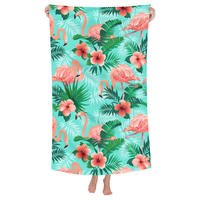 Custom Adults Cute Extra Large Oversized Personalized Flamingo Microfiber Towels Quick Dry Sand Free Beach Towel for Women
