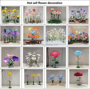 Fleur artificielle géante ZKAI, orchidée de haute qualité, centre de table fait main, grande fleur en organza blanc pour la décoration de fête - Product Image 3