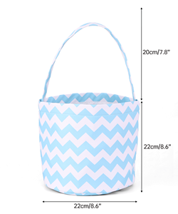 Boutique Boys or Girls <b>Bag</b> Custom Embroidered Wavy Pattern <b>Gift</b> <b>Easter</b> Tote Baskets for Festival Decor - Product Image 3