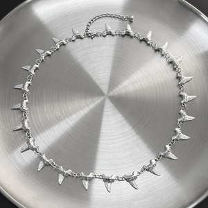 Collana VAF COOL 50+5cm con Dente di Squalo in Acciaio Inossidabile - 24 Pezzi Disponibili - Prodotti <span class=keywords><strong>per</strong></span> Assemblaggio - Collar De Diente De Tiburon - Product Image 4