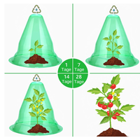 Protège-plantes anti-escargots 27 cm x 24 cm en plastique – Protection contre le gel, les insectes et les oiseaux – Mini-serre de protection