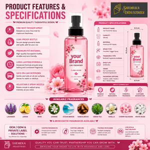 Désodorisant automobile sans gaz personnalisé en spray 100ml 250ml 500ml Fabricant de brumes parfumées pour véhicules Marque privée Bouteille personnalisée - Product Image 2