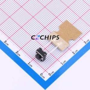 TSB06153-050B832BA-L2000 Tactile Switch Through hole,6.1x6.1mm Switch Single Pole Single Throw Round Button 2.5N 6.1mm - Product Image 1