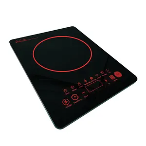 Appareil en cristal noir 220v, 1500w, pour usage domestique, plaque de cuisson à induction portable avec cb, nouveau style