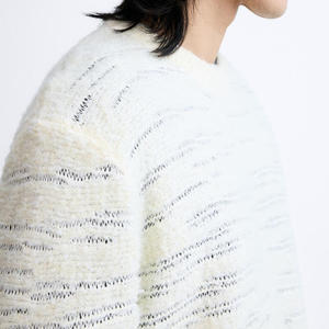 Suéter de invierno de manga larga con logotipo personalizado para hombre, prendas de punto de diseñador, ropa de cuello redondo, suéter de punto con textura de invierno - Product Image 4