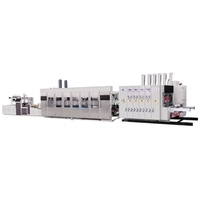 Machine d'impression de boîtes en carton entièrement automatique, ligne de production de pliage et de collage, imprimante et rainureuse de boîtes en carton