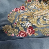 Tissu de canapé en velours brodé de style marocain pour décoration intérieure de luxe, tricoté, résistant aux taches, infroissable, doux et résistant à l'usure