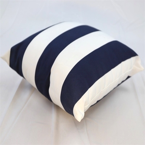 Lujo 45x45 blanco y azul marino raya impermeable ignífugo suave cojín trasero cojín de asiento para uso interior y exterior - Product Image 6