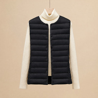 Gilet matelassé sans manches pour femme, chaud et confortable, 90% duvet, idéal pour l'automne, l'hiver, le bureau et les voyages