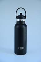 Gobelet isotherme à double paroi, anti-fuite, personnalisé, portable, 500 ml (18 oz), en acier inoxydable, avec poignée
