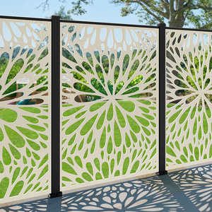 Residential Outdoor Privacy <strong>Fence</strong> Panel Laser Cut Aluminum Decorative Metal Screen Wall Modern Fencing - Product Image 3