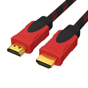 สาย <span class=keywords><strong>HDMI</strong></span> สีแดงดำ พร้อมหัวต่อชุบทอง ตัวนำทองแดง ความละเอียดสูง สำหรับคอมพิวเตอร์ จอภาพ และโทรทัศน์ - Product Image 4