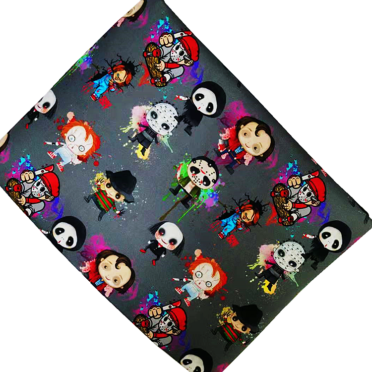 Halloween promotion Digital Printed Fabric 100% Cotton fabric online plain woven Poplin Custom printed for garment