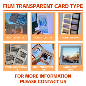 Cartes transparentes personnalisées style billet <span class=keywords><strong>de</strong></span> cinéma, effet <span class=keywords><strong>film</strong></span> inversé, effet diapositive lumière-ombre, objets <span class=keywords><strong>de</strong></span> collection pour fans d'idoles - Product Image 2
