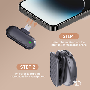 Micrófono Lavalier Inalámbrico Circular Portátil SX19 para Grabación de Video, Tipo Magnético, Conector Tipo C, Cancelación de Ruido para Teléfonos Celulares - Product Image 5