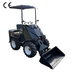 Shipping Easy Operate <b>Stand</b> Behind Skid Steer <b>Engine</b> Diesel Mini Track Loader Chinese Loader For Sale - Product Image 5