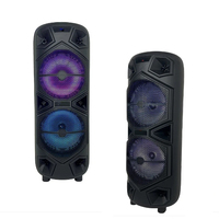 Altavoz Multifuncional con Subwoofer para Fiestas al Aire Libre, Reproductor de Audio Boombox de 60W con LED RGB 5.0, Altavoz con Ranura para Tarjeta TF