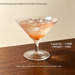 Bicchieri da Martini Artigianali con Stelo Corto, Bicchierini Ecologici per Miscelare Martini, Ideali per Feste - Product Image 4