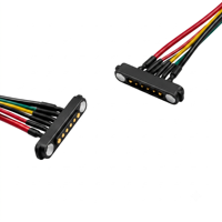 Connecteur magnétique Pogo Pin 6 broches plaqué or de qualité médicale 12V avec câble VH3.96 pré-câblé pour ventilateur portable