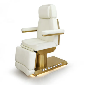 Table de massage électrique de haute qualité pour spa et soins esthétiques, avec coussin repose-jambes, dorée - Product Image 2