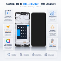 MAGIREP Écran LCD pour Samsung Galaxy A16 avec écran tactile Incell et châssis – Pièces de rechange en gros pour réparation