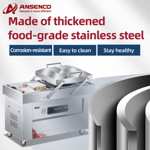 Manufacturers Automatic Electric Commercial Food Vertical Sealing Double Chamber <b>Vacuum</b> Packing Machine for Pouch Foil Packaging - Product Image 2
