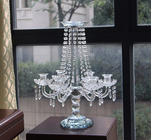 Centrotavola di cristallo all'ingrosso centrotavola 70cm lampadari da tavolo candelabri floreali - Product Image 6