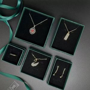 Wholesale Art Paper Textured Lift-<strong>off</strong> Lid Jewelry Packaging Box with Sponge Liner for Necklace Bracelet Ring Storage - Product Image 4