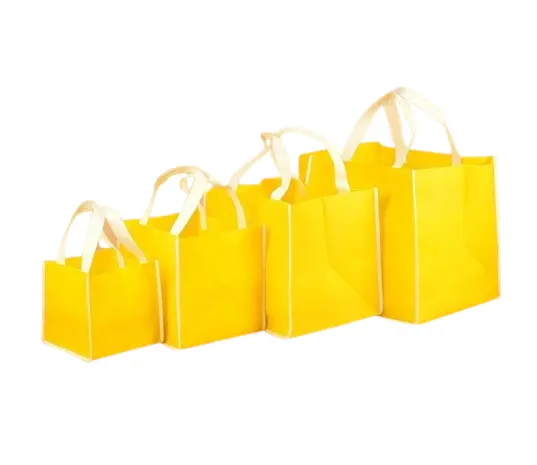 La scelta migliore Tote Bag borse Non tessute pesanti fondo quadrato (giallo) borse Non tessute