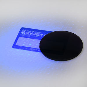 하이 퀄리티 1.591 폴리 카보네이트 블루 컷 HMC 렌즈 PC 블루 블록 회색 감광성 선글라스 광학 렌즈 - Product Image 1