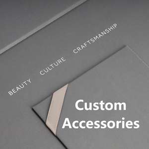 맞춤형 고급 회색 무광 자석 잠금식 견고한 종이 상자 리본 손잡이 접이식 선물 상자 플립 탑 봉투 스타일 포장 상자 - Product Image 5