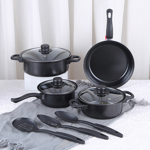 La mejor cocina saludable para el hogar 13 <span class=keywords><strong>ollas</strong></span> <span class=keywords><strong>de</strong></span> <span class=keywords><strong>hierro</strong></span> <span class=keywords><strong>fundido</strong></span> no pegajosas juego <span class=keywords><strong>de</strong></span> utensilios <span class=keywords><strong>de</strong></span> cocina con tapa - Product Image 1